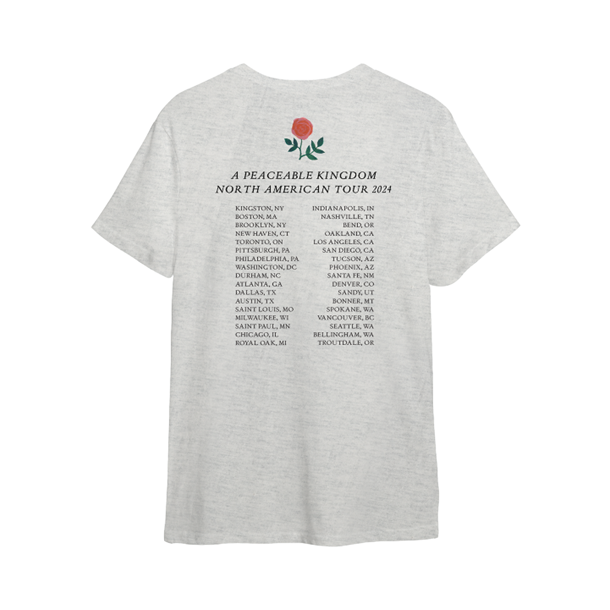A Peaceable Kingdom 2024 Tour Tee