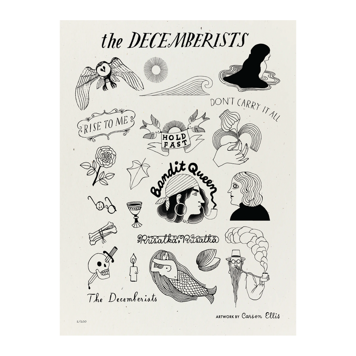 Tattoo Flash Screen Printed Poster